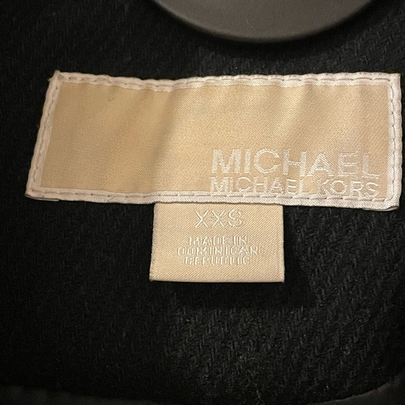 Michael Kors Wool Blend Modern Fit Coat - Size XXS Black - Picture 8 of 14